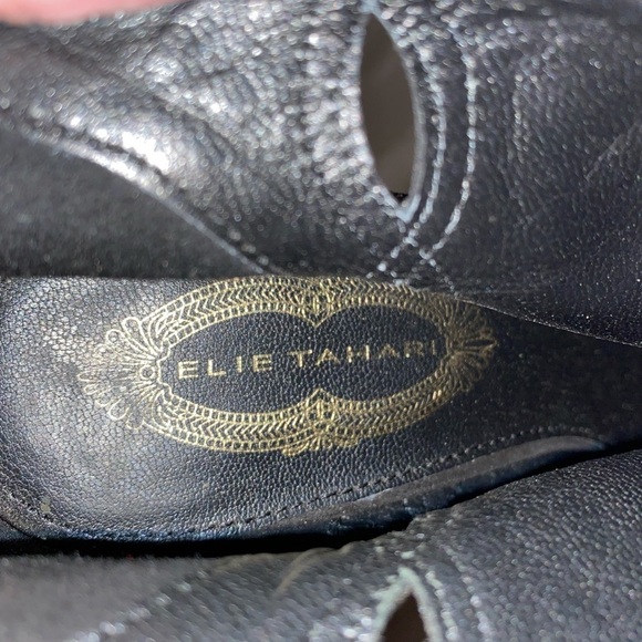 Ellie Tahari Suede Peep Toe Stiletto Heel - Picture 9 of 13